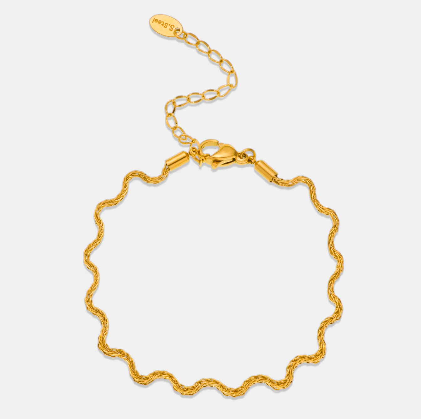 Gold Tidal Wave Bracelet