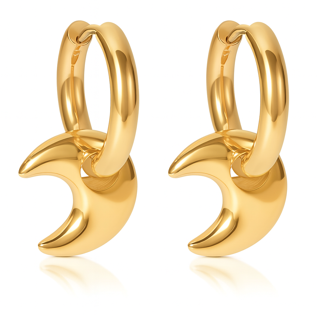 Luna Dangle Hoop Earrings